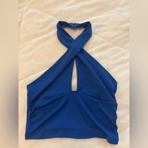 Blue SHEIN crop top